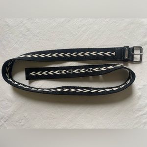 Saint Laurent Black & White woven belt / size 31, 32, 33, 34, 35